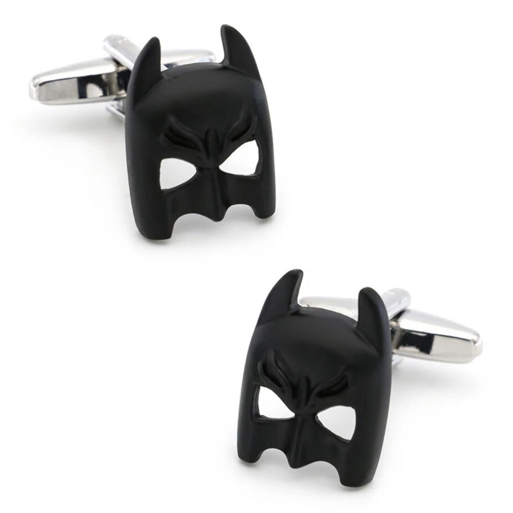 Superheroes Design Knight BatmanCufflinks For Men Quality Black Color Bat Cuff